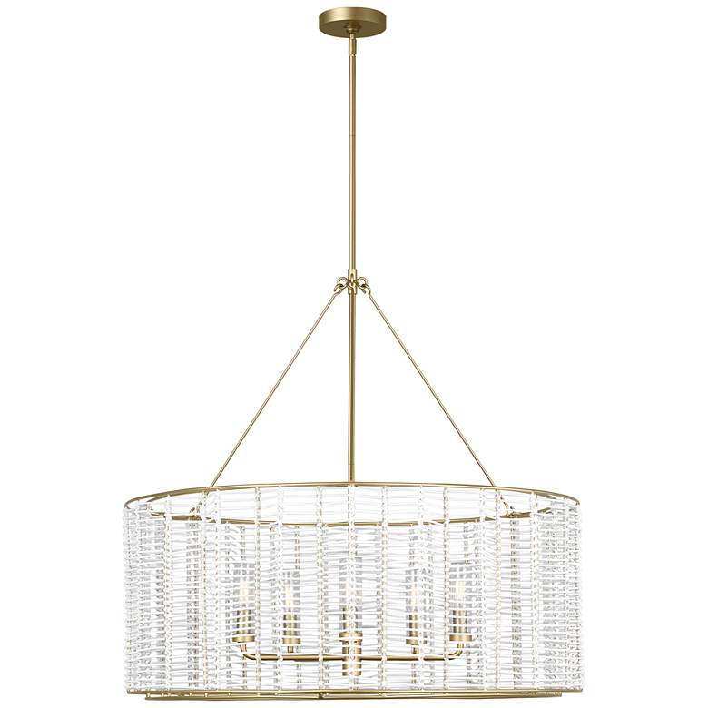 Image 1 Visual Comfort Studio Winslow Large Hanging Shade T6 35.75" Brass
