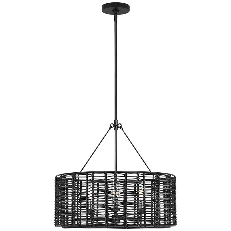 Image 1 Visual Comfort Studio Winslow Medium Hanging Shade T6 23.75" Black