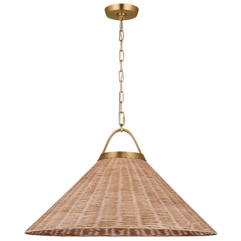 Image 6 Visual Comfort Whitby 22" Wide Blonde Rattan Cone Shade Pendant more views
