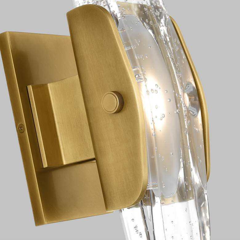 Image 4 Visual Comfort Wythe 14 3/4"W Bronze Cast Glass LED Sconce more views