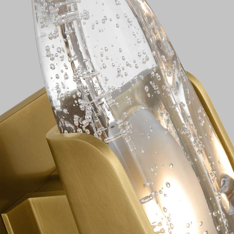 Image 5 Visual Comfort Wythe 14 3/4"W Bronze Cast Glass LED Sconce more views