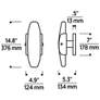 6_Visual Comfort Wythe 14 3/4"W Bronze Cast Glass LED Sconce more views