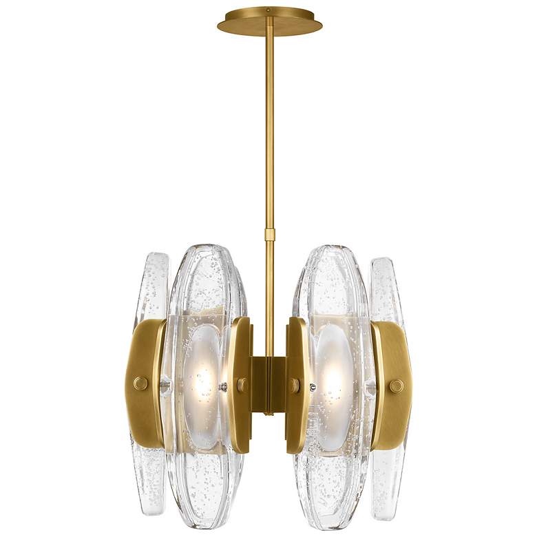 Image 1 Visual Comfort Wythe 15 3/4" Wide Brass 6-Light LED Pendant