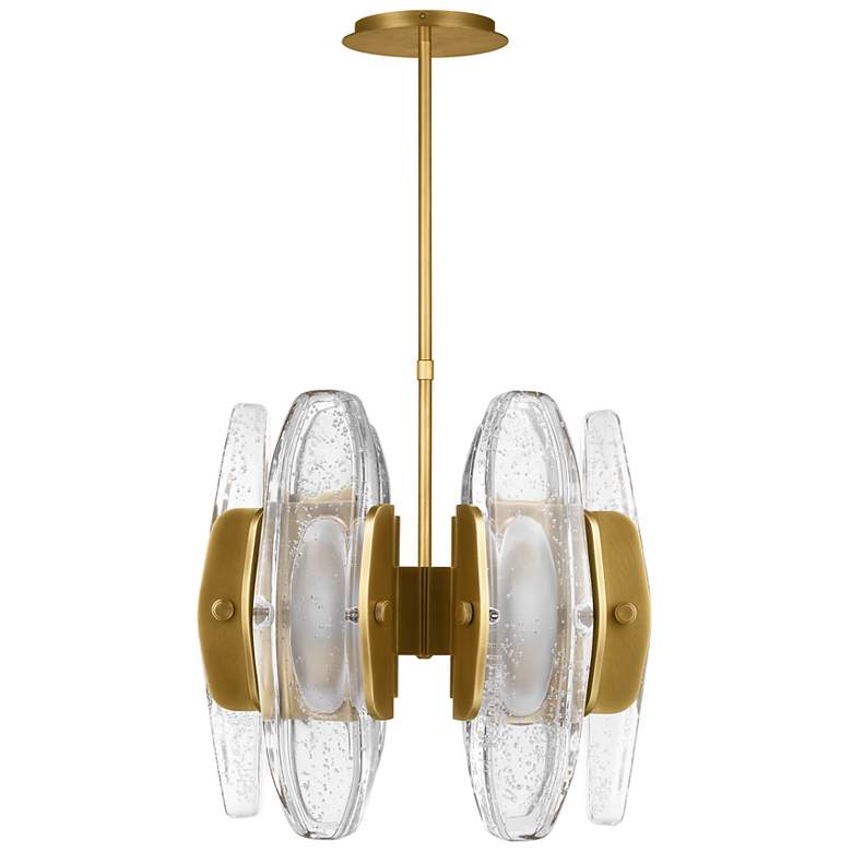 Image 3 Visual Comfort Wythe 15 3/4" Wide Brass 6-Light LED Pendant more views