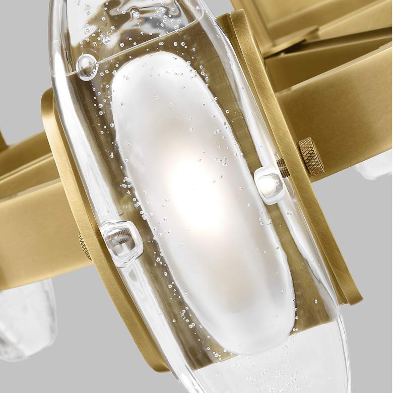 Image 4 Visual Comfort Wythe 15 3/4" Wide Brass 6-Light LED Pendant more views