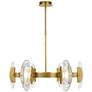 1_Visual Comfort Wythe 15 3/4" Wide Brass 6-Light LED Pendant