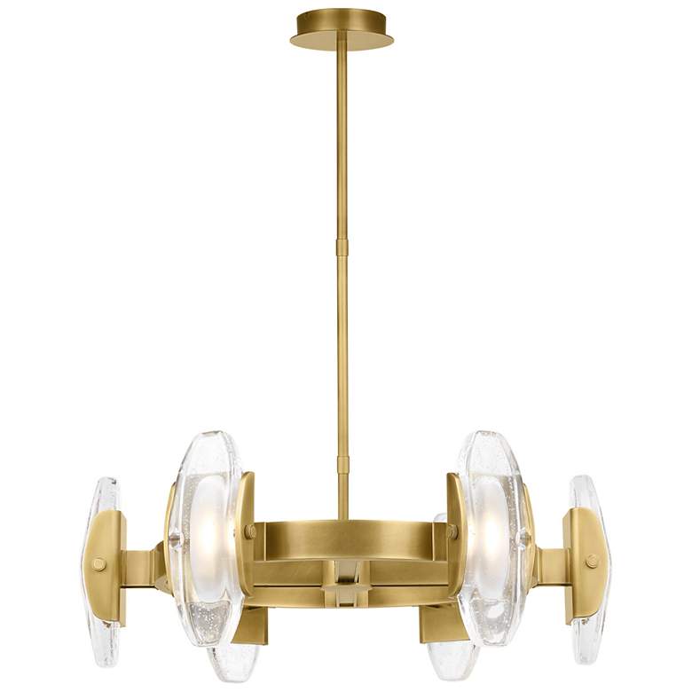 Image 3 Visual Comfort Wythe 15 3/4" Wide Brass 6-Light LED Pendant more views
