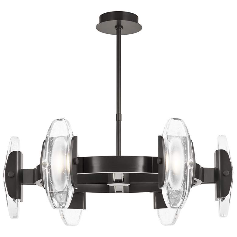 Image 2 Visual Comfort Wythe 30"W Dark Bronze 6-Light LED Pendant more views