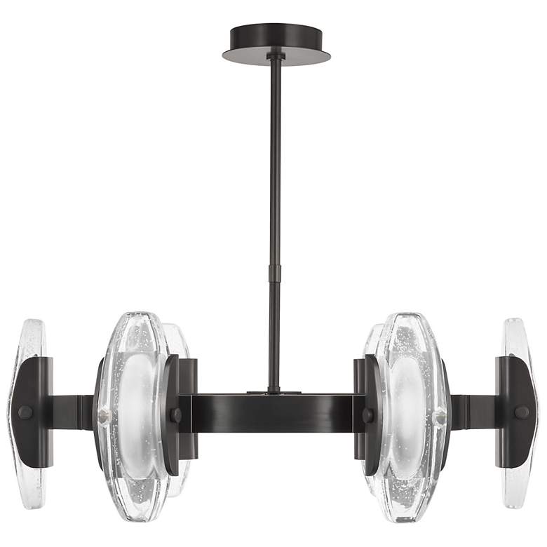 Image 3 Visual Comfort Wythe 30"W Dark Bronze 6-Light LED Pendant more views