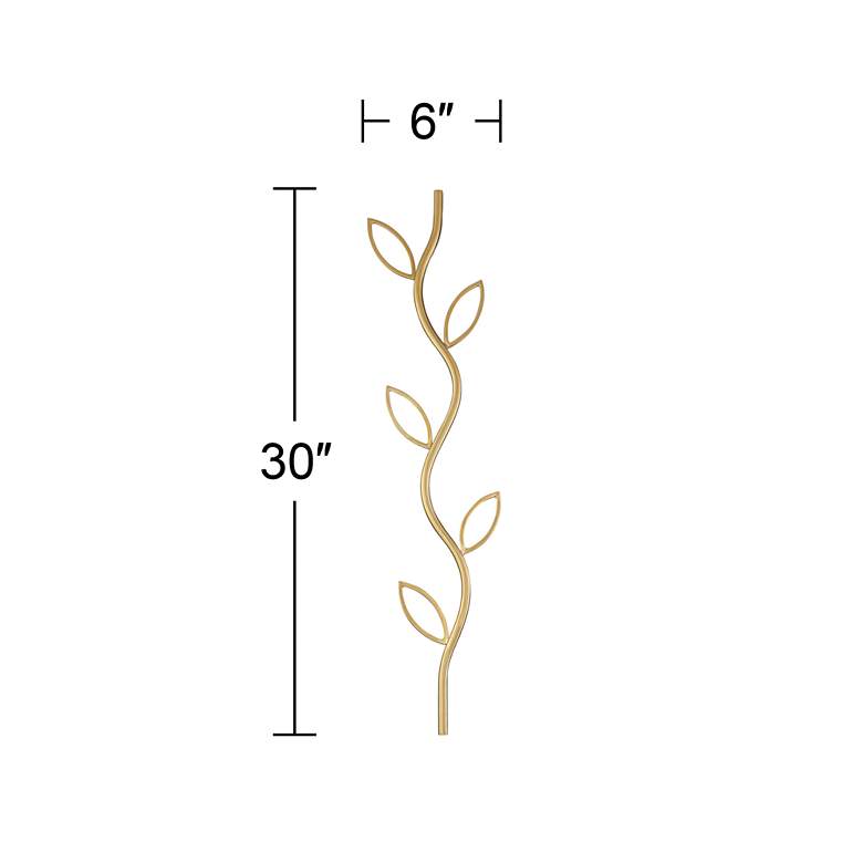 Image 5 Vita 30" High Antique Brass Decorative Vine Cord Cover more views