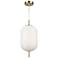 Vita 8.6" Wide Brass Pendant With White Glass Shade