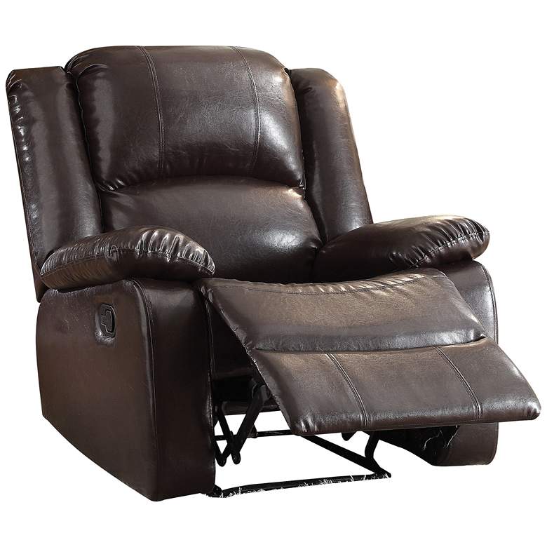 Image 1 Vita Espresso Faux Leather Recliner Chair