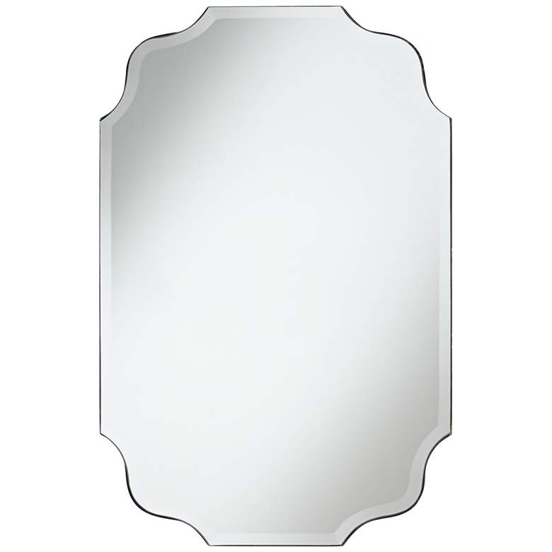 Image 3 Vita Oval Wave Edge 23 1/2" x 36" Frameless Wall Mirror
