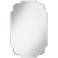 Vita Oval Wave Edge 23 1/2" x 36" Frameless Wall Mirror