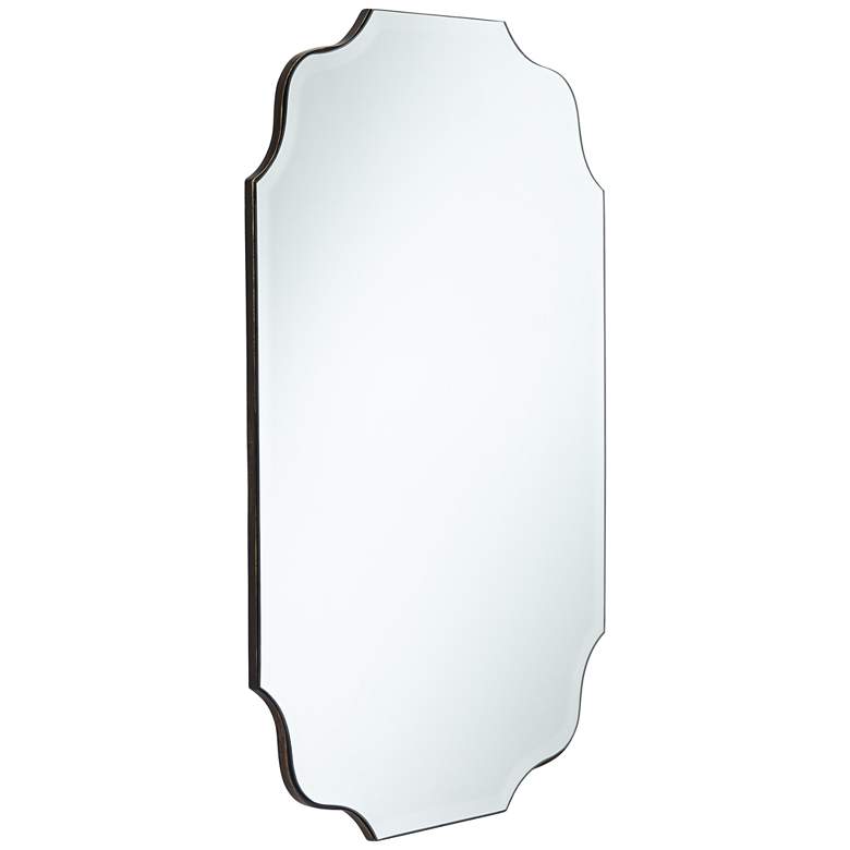 Vita Oval Wave Edge 23 1/2&quot; x 36&quot; Frameless Wall Mirror more views