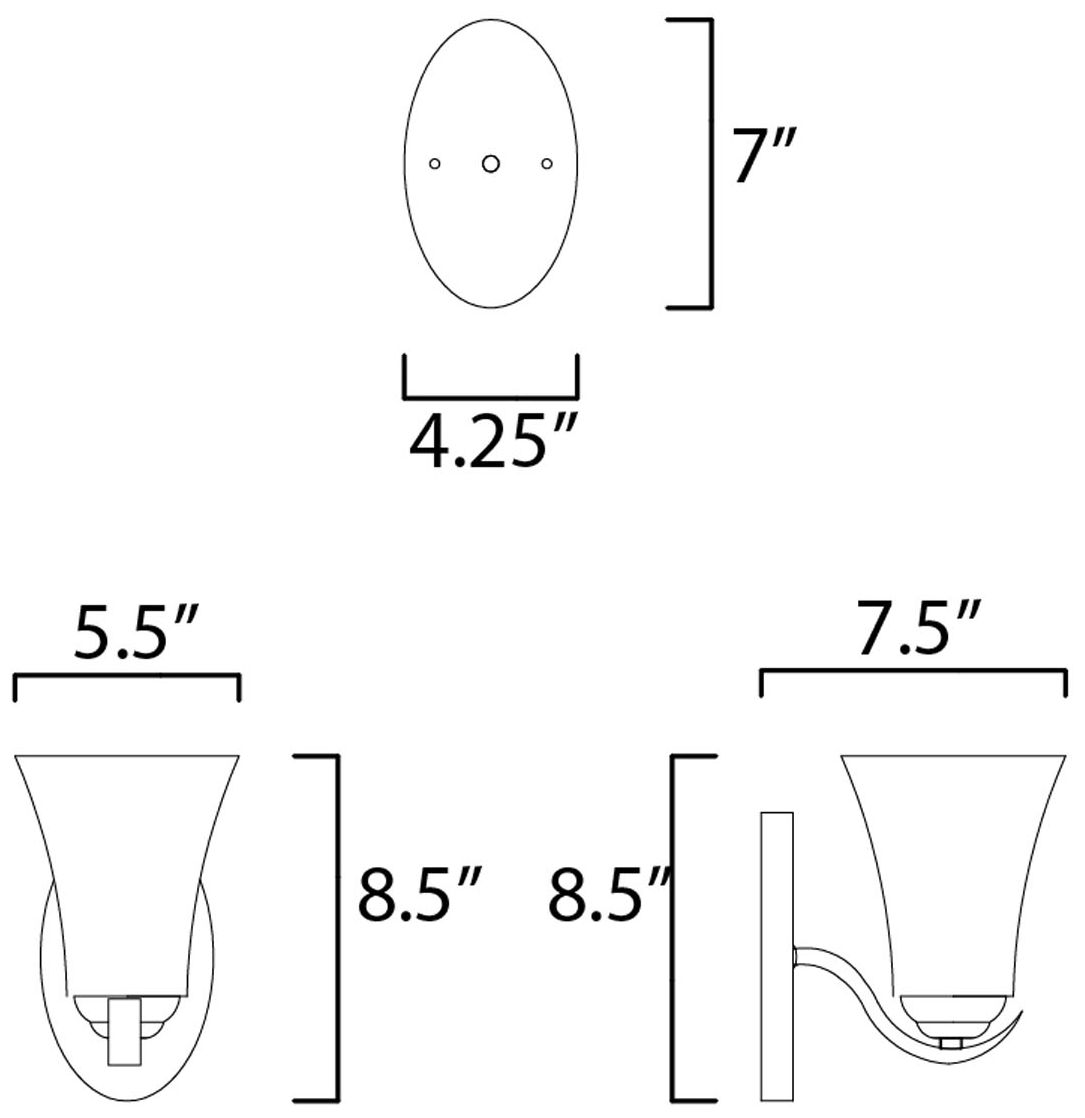 Image 5 Vital 1-Light 5.5" Wide Oil Rubbed Bronze Wall Sconce more views
