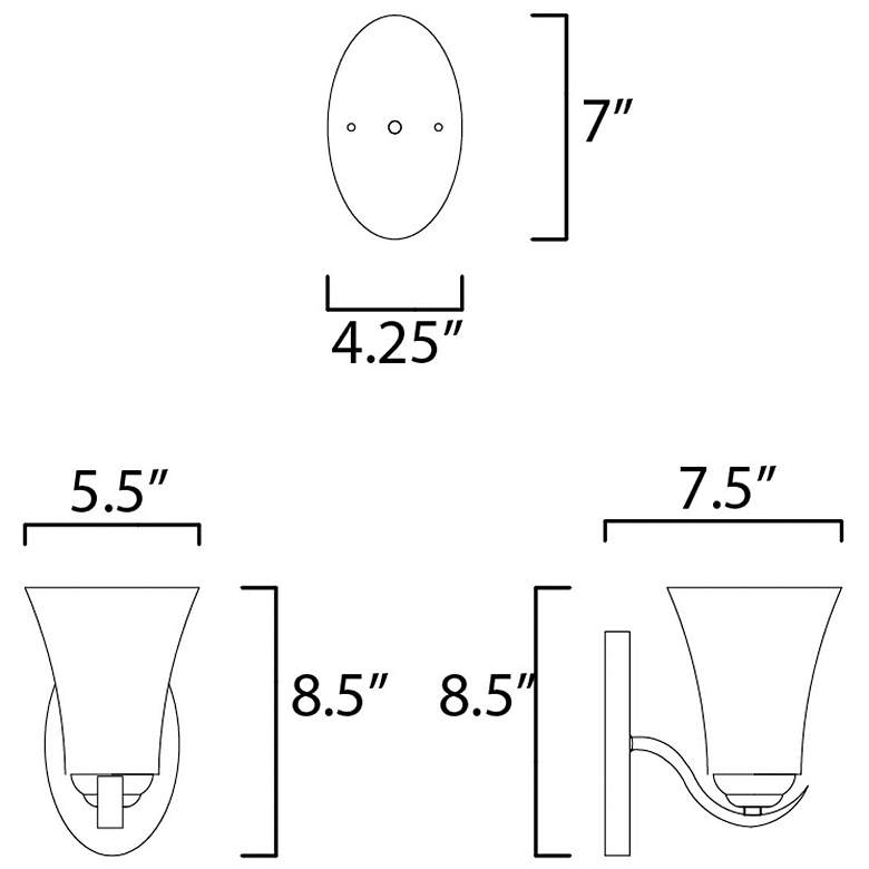 Image 5 Vital 1-Light Wall Sconce more views