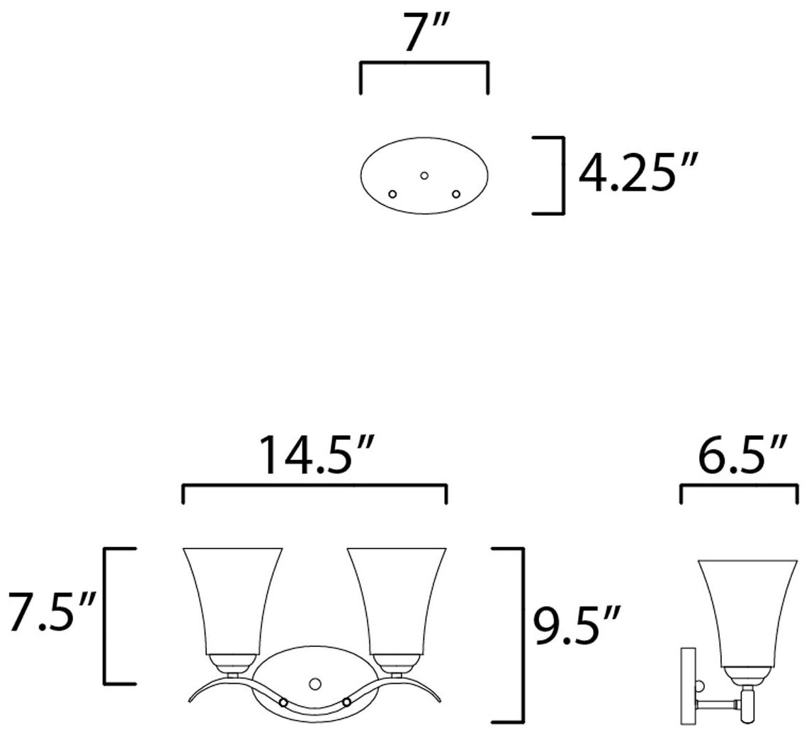 Image 5 Vital 2-Light 14.5" Wide Satin Nickel Vanity Light more views