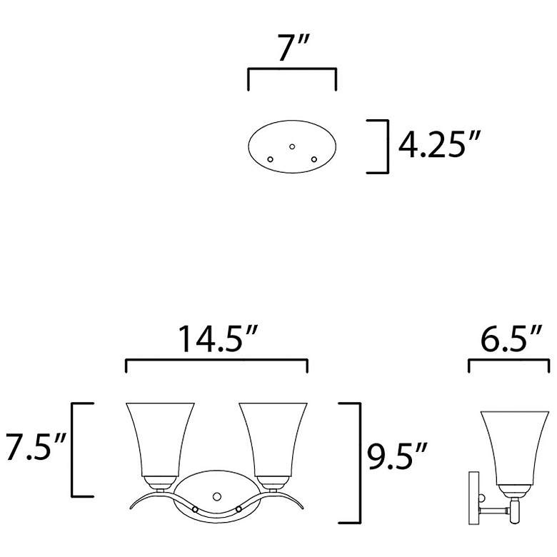Image 5 Vital 2-Light Bath Vanity more views