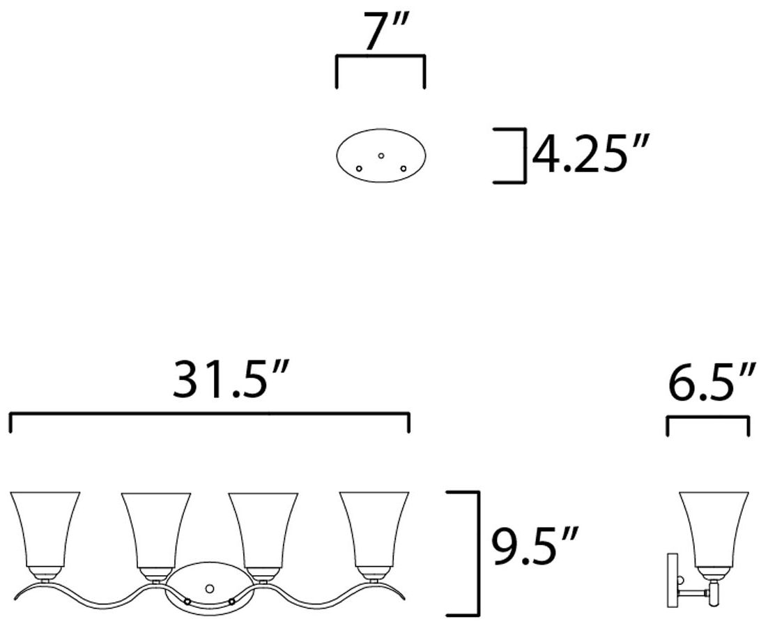 Image 5 Vital 4-Light 31.5" Wide Satin Nickel Vanity Light more views