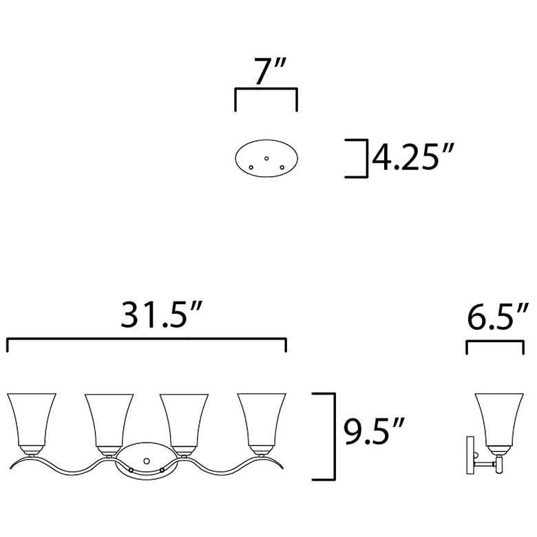 Image 5 Vital 4-Light Bath Vanity more views