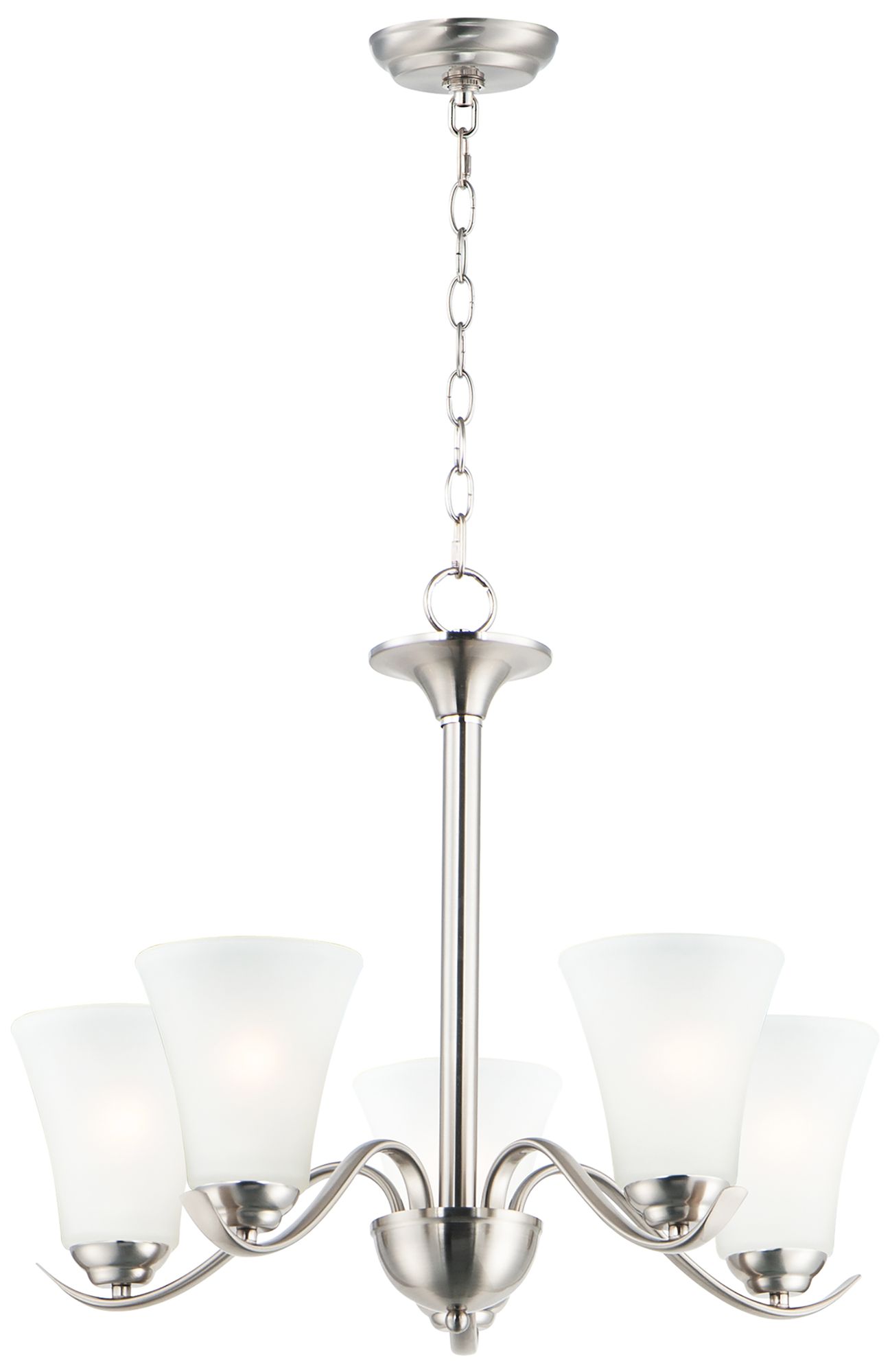 Vital 5-Light 23" Wide Satin Nickel Chandelier