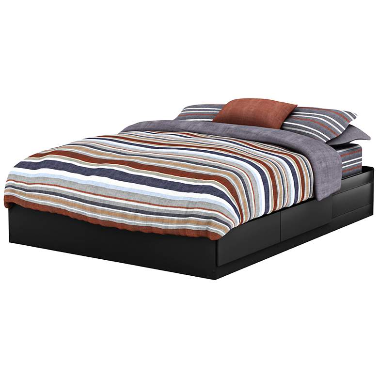 Image 1 Vito Collection Pure Black Queen Mates Bed