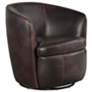 2_Vito Pebble Brown Faux Leather Barrel Swivel Chair