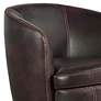 3_Vito Pebble Brown Faux Leather Barrel Swivel Chair more views