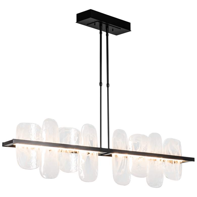 Image 1 Vitre 51.9" Wide Large Black LED Linear Pendant