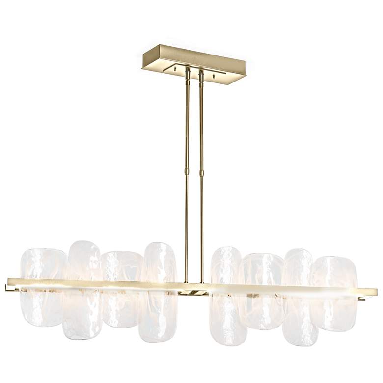 Image 1 Vitre 51.9" Wide Large Modern Brass LED Linear Pendant