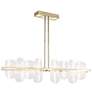 Vitre 51.9" Wide Large Modern Brass LED Linear Pendant