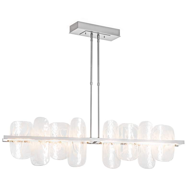 Image 1 Vitre 51.9" Wide Large Vintage Platinum LED Linear Pendant