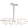 Vitre 51.9" Wide Large Vintage Platinum LED Linear Pendant