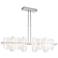 Vitre 51.9" Wide Large Vintage Platinum LED Linear Pendant