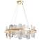 Vitre Circular LED Pendant - Brass Finish - White Glass - Standard Height
