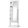 Vittoria 59 3/4" High White Mirrored Jewelry Armoire Cabinet