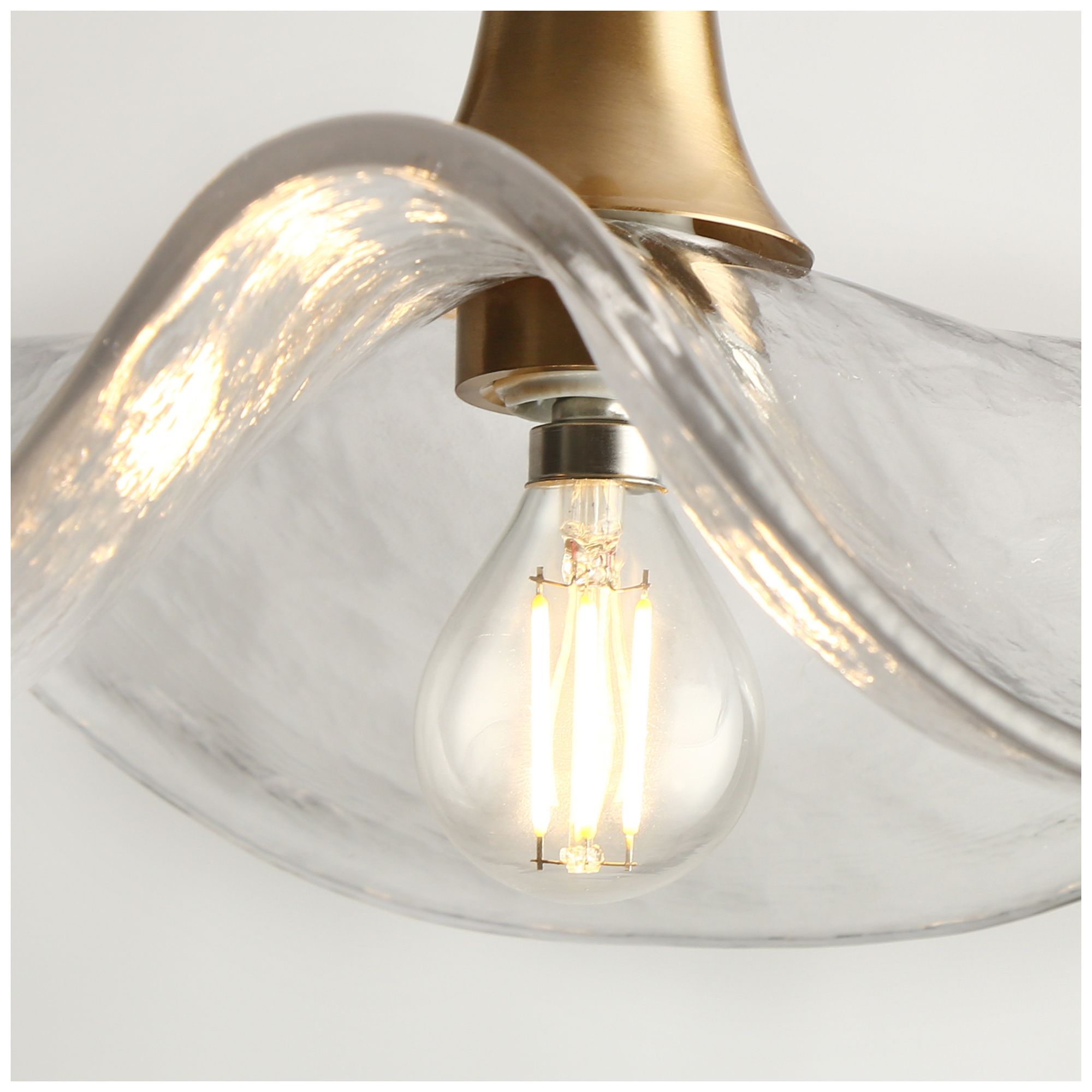Image 3 Vitzthum 11" Wide Plating Brass Mini Pendant w/ Clear Glass - Made to  more views