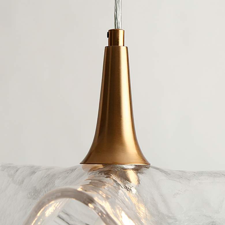 Image 4 Vitzthum 11" Wide Plating Brass Mini Pendant w/ Clear Glass more views