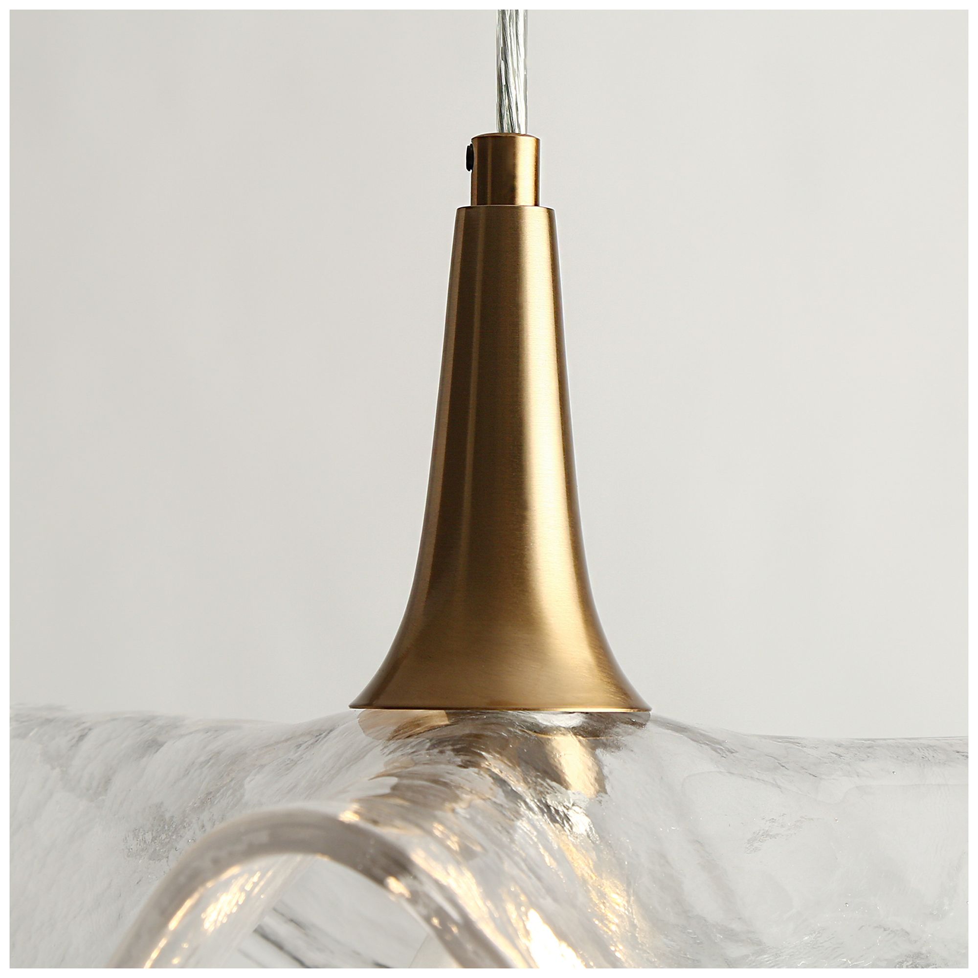 Image 4 Vitzthum 11" Wide Plating Brass Mini Pendant w/ Clear Glass - Made to Order more views