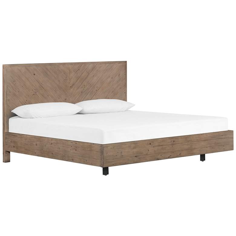 Image 1 Viva Sundried Ash Wood King Bed