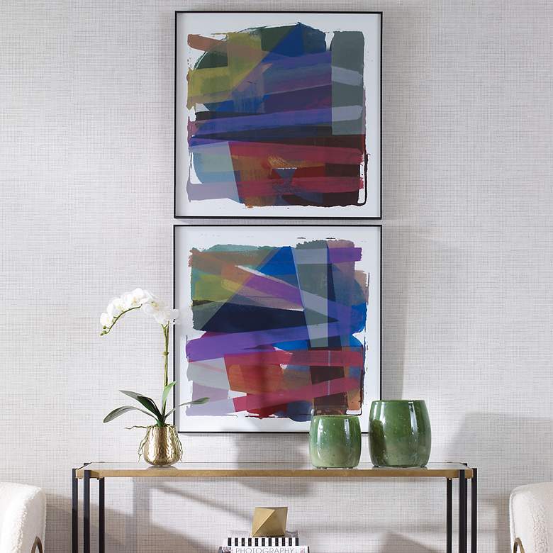 Image 1 Vivacious 29 1/2" Square 2-Piece Printed Framed Wall Art Set