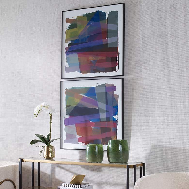 Image 3 Vivacious 29 1/2" Square 2-Piece Printed Framed Wall Art Set more views