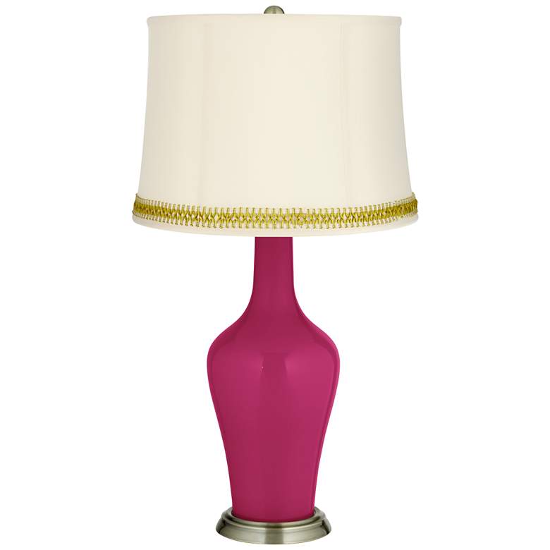 Image 1 Vivacious Anya Table Lamp with Open Weave Trim