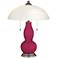 Vivacious Gourd-Shaped Table Lamp with Alabaster Shade