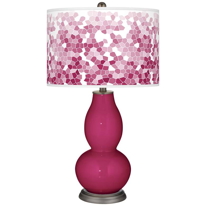 Image 1 Vivacious Mosaic Giclee Double Gourd Table Lamp