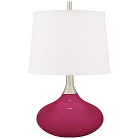 Image2 of Vivacious Red Felix Modern Table Lamp with Table Top Dimmer