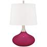 Vivacious Red Felix Modern Table Lamp with Table Top Dimmer