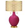 Vivacious Toby Brass Metal Shade Table Lamp