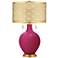 Vivacious Toby Brass Metal Shade Table Lamp